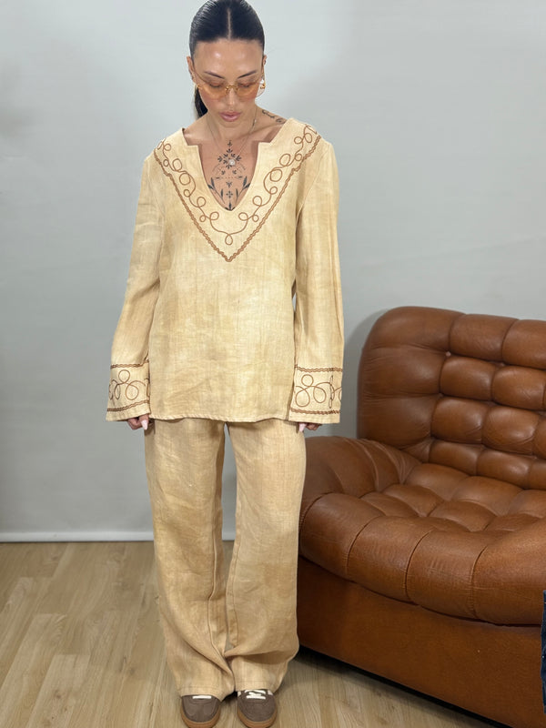 COMPLETO IN PURO LINO MARRAKECH