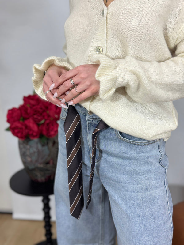 CARDIGAN MANICA ROUCHES